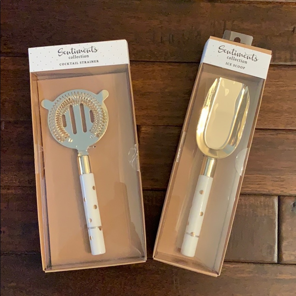 Sentiments Collection Cocktail Strainer/Ice Scoop